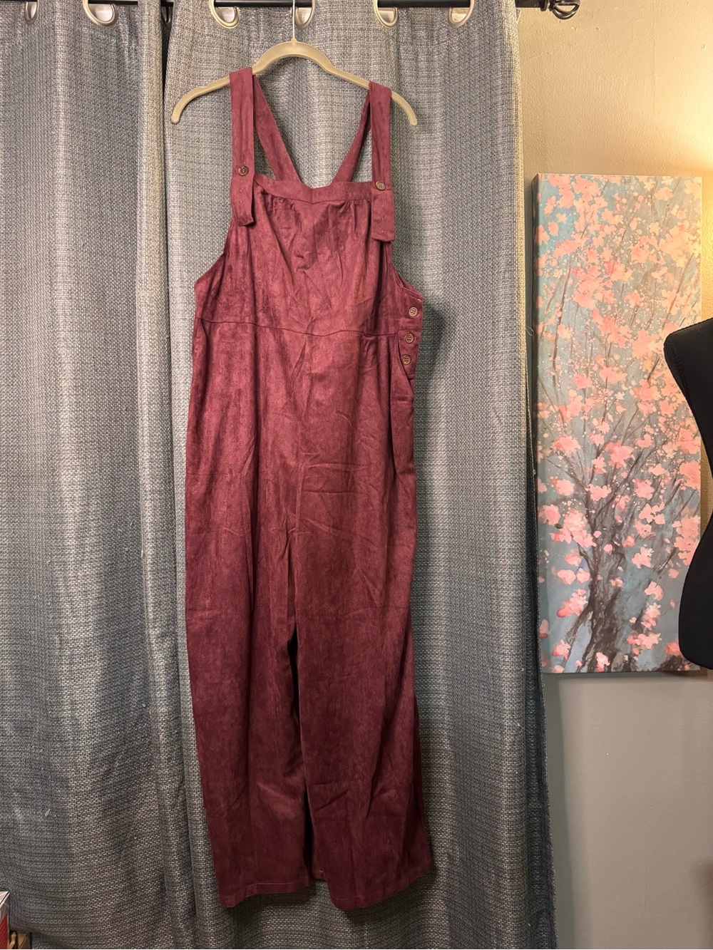 BloomChic Mauve Faux Suede Jumpsuit